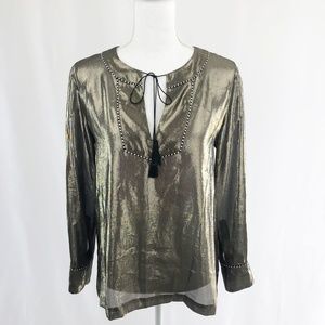 J.Crew Gold Lame´ Top Size 4